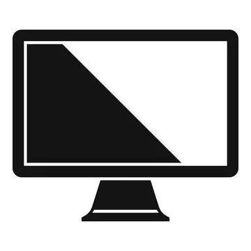 Modern display icon simple vector. Computer screen Stock Illustration