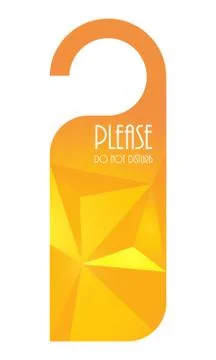Modern do not disturb door hanger with triangle design Stock Illustration