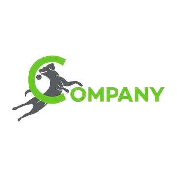 Modern dog logo Stock Illustration