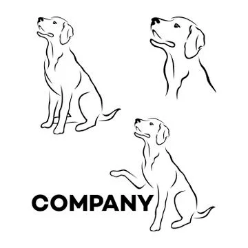 Modern dog logo Stock Illustration