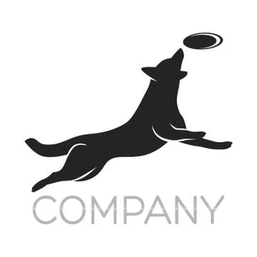 Modern dog logo Illustrazione stock