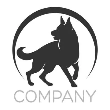 Modern dog logo Stock Illustration