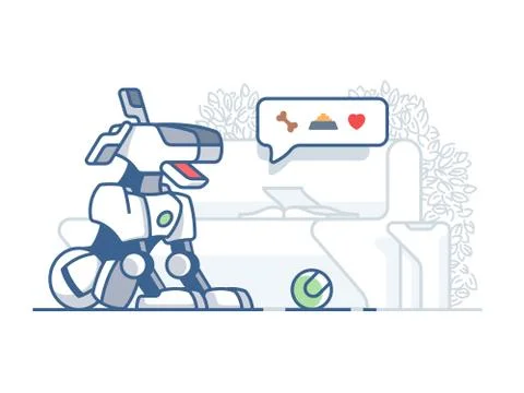 Modern dog robot Stock Illustration