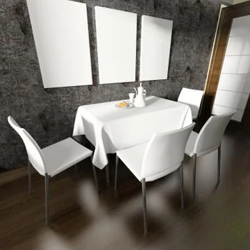 Modern domestic Kitchen Stock Illustration