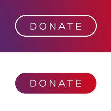 Modern Donate button flat Stock Illustration