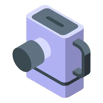 Modern donation box featuring secure coin slot and sturdy handle for conven.. Illustrazione stock