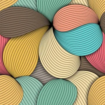 Modern doodle seamless background on vector art. Stock Illustration