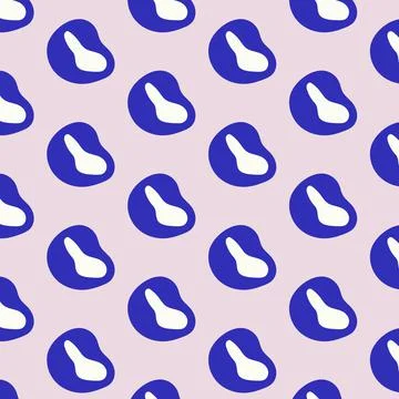 Modern doodles seamless pattern in trendy color. Abstract bend shapes background Illustrazione stock