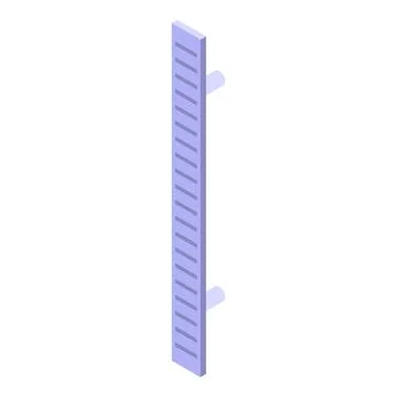 Modern door handle icon, isometric style Illustration