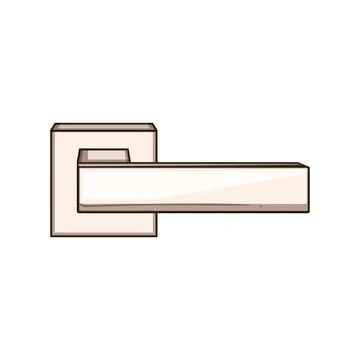 Modern door handle lever for access and security Illustration