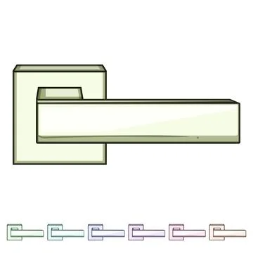 Modern door handle lever for access and security Illustration