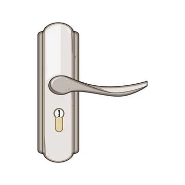 Modern door handle offering security and access Illustration