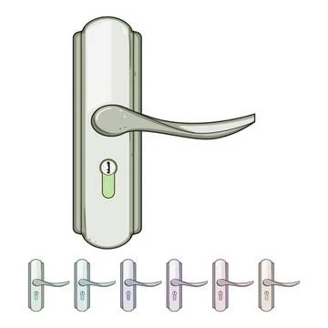 Modern door handle offering security and access Illustration