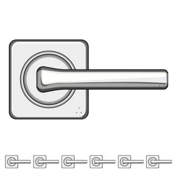 Modern door handle providing access and security concept Illustration