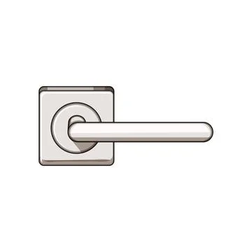 Modern door handle providing simple access design Illustration