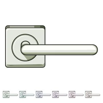 Modern door handle providing simple access design Illustration