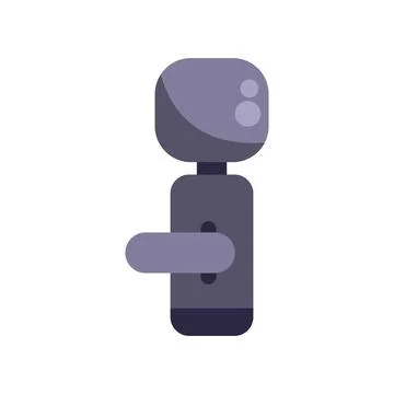 Modern door handle with rounded edges providing secure grip Illustration