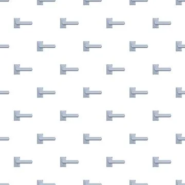 Modern door handle seamless repeating pattern on white background Illustration