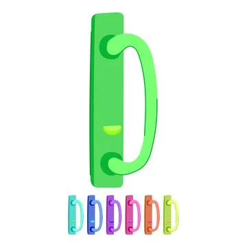 Modern door handle vector cartoon graphic Illustration