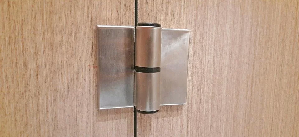 Modern door hinge background Stock Photos
