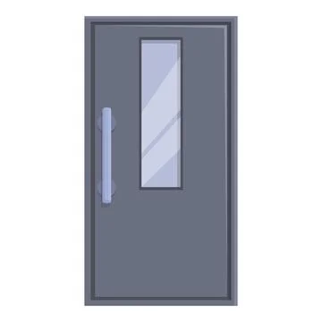 Modern door icon cartoon vector. Home exterior Illustrazione stock