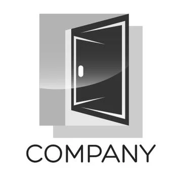 Modern door logo Stock Illustration