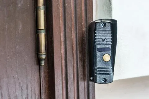Modern doorbell button Stock Photos