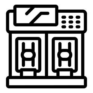 Modern double electric toaster making delicious toast icon Stock Illustration