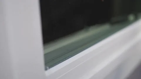Modern Double Pane Energy Efficient Window, push in along window frame Stock Footage 164483556