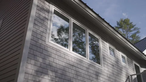 Modern Double Pane Energy Efficient Windows Push In, Autumn Stock Footage 164483655