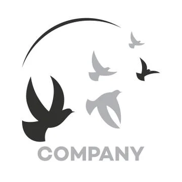 Modern Dove logo Stock Illustration
