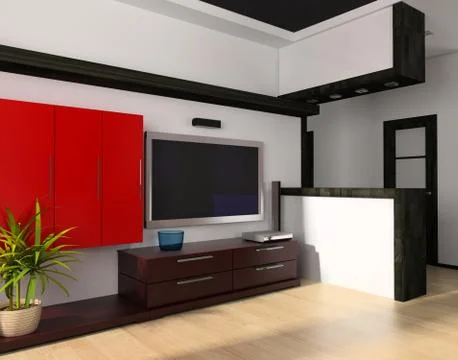 Modern drawing room Stock Illustration
