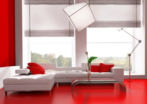 Modern drawing room Stock Illustration