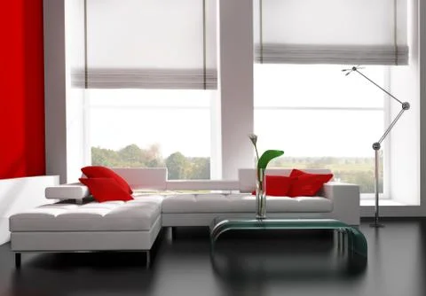 Modern drawing room Stock Illustration