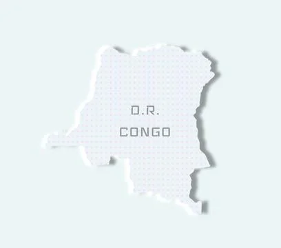Modern DRC map Stock Illustration