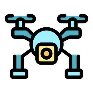 Modern drone capturing stunning aerial views Stock Illustration