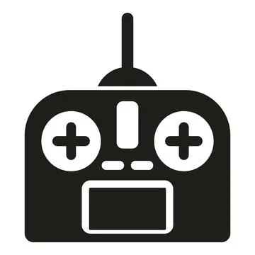 Modern drone control joystick icon simple vector. Aerial smart secure Stockillustratie