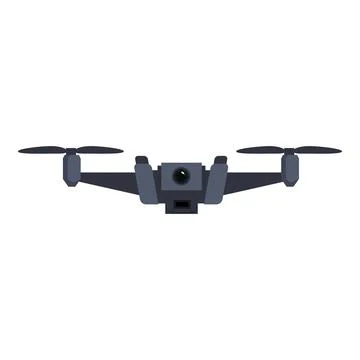 Modern drone hovering, capturing aerial footage with advanced camera Stock Illustration