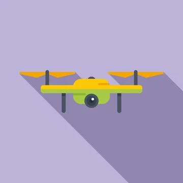 Modern drone icon flat vector. Mobile smart digital Stock Illustration