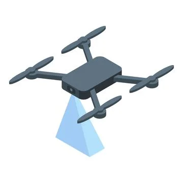 Modern drone icon isometric vector. Social program Stock Illustration