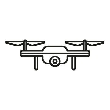 Modern drone icon outline vector. Mobile smart digital Stockillustratie