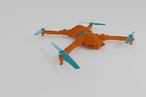 Modern drone model 스톡 일러스트