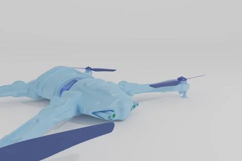 Modern drone model 스톡 일러스트