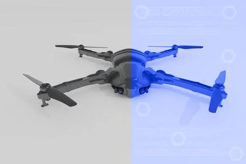 Modern drone model 스톡 일러스트