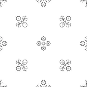 Modern drone pattern seamless vector Stock Illustration