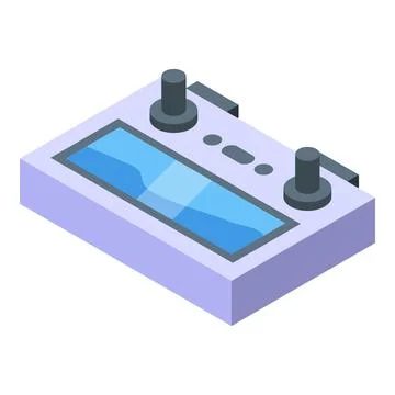 Modern drone remote controller showing flight data on screen Stock Illustration
