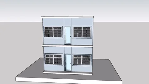 Modern Duplex Building Stock-Footage 347523793