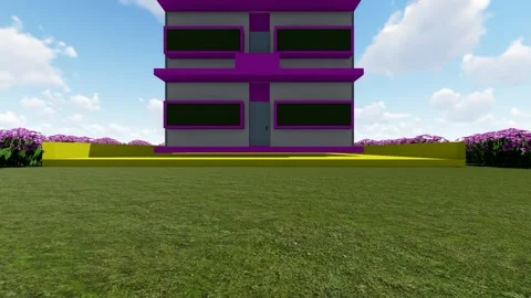 Modern  Duplex Building Stock-Footage 347523798