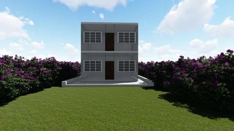 Modern Duplex Building 스톡 동영상 347959332