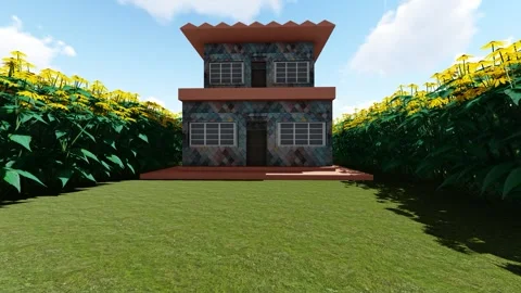 Modern Duplex Building Stock Footage 348082728